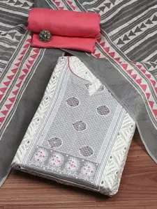 Biba Mirror Work Pure Cotton Unstitched Dress Material