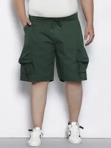 Hardsoda by The Indian Garage Co Men Plus Size Pure Cotton Cargo Shorts