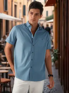 Louis Philippe Jeans Men Cotton Slim Fit Casual Shirt