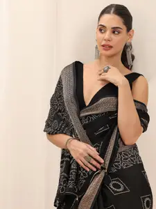 Libas Bandhani Poly Georgette Saree