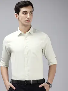 Park Avenue Self Design Slim Fit Textured Formal Shirt