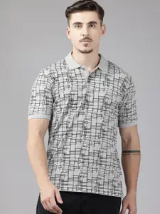 Park Avenue Abstract Printed Polo Collar T-shirt