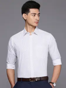 Raymond Slim Fit Micro Ditsy Printed Pure Cotton Formal Shirt