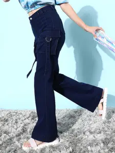 DOLCE CRUDO Women Bootcut High-Rise Stretchable Jeans