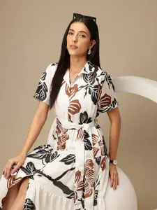 Chemistry Floral Print Fit & Flare Midi Dress