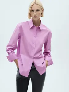 MANGO Solid Casual Shirt