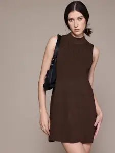 MANGO Knitted A-Line Mini Dress