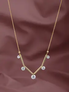Carlton London 18kt Gold Plated with CZ Necklace