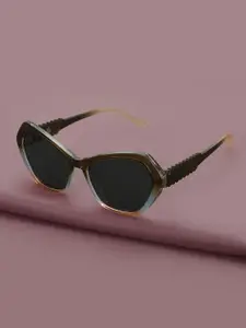 Carlton London Multi Toned with Polarised Lens Butterfly Sunglass