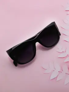 Carlton London Black Toned with Polarises Lens Oversized Sunglass