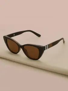 Carlton London Brown Toned with Brown Polarised Lens Cat Eye Sunglass