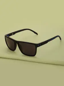 Carlton London Black with Blue Toned and Black Polarised Lens Rectangle Sunglass