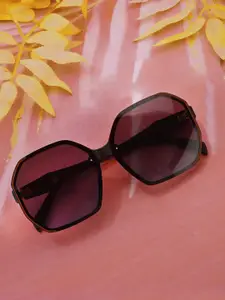 Carlton London Brown Toned with Brown Lens Polarised Oversized Sunglass