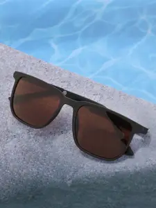 Carlton London Brown Toned with Brown Polarised Lens Wayfarer Sunglass