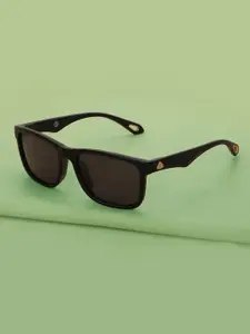 Carlton London Black and Gold Toned with Blue Polarised Wayfarer Sunglass