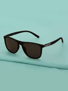 Carlton London Black with Blue Toned and Blue Polarised Lens Wayfarer Sunglass