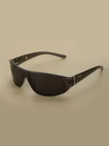 Carlton London Black Toned with Black Polarised Lens Sports Sunglass