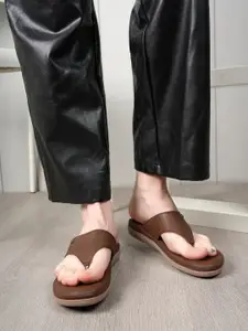 CORSICA Women Textured T-Strap Flats