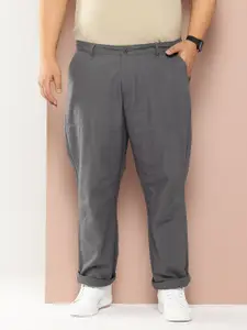 Thomas Scott Men Plus Size Solid Trousers