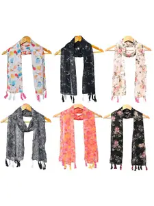 StoleVilla Women Pack Of 6 Printed Scarf