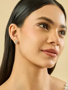 Kushal's Fashion Jewellery Embellished Bridal Gold-Plated Cubic Zirconia Ring Nosepin