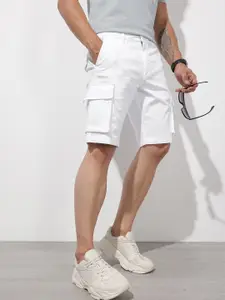 The Roadster Lifestyle Co. Men Solid Cargo Shorts