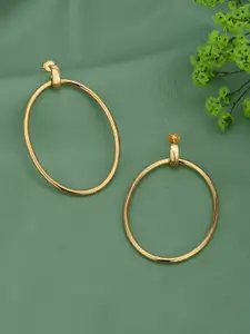 DressBerry 18kt Gold Plated Bold Oval Drop Earring