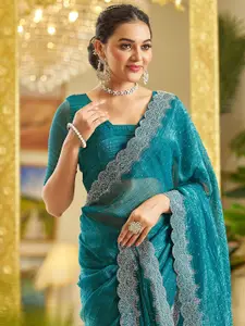 Satrani Embellished Pure Chiffon Saree