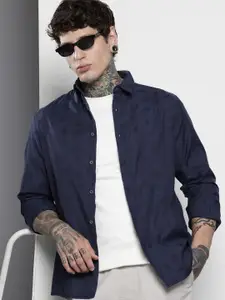 The Indian Garage Co Men Regular Fit Textured Butta Dobby Shirt