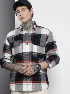 The Indian Garage Co Men Regular Fit Checkered Double Flap Casual Shirt