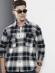 The Indian Garage Co Men Regular Fit Checkered Double Flap Casual Shirt