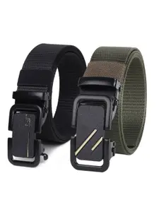 Provogue Men Pack of 2 Woven Design Belt