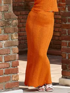 SASSAFRAS Crochet Straight Maxi Beach Cover-up Skirt