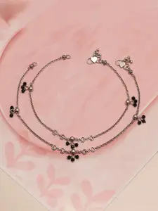 LeCalla 925 Sterling Silver-Plated Anklet
