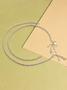 LeCalla 925 Sterling  Silver-Plated Anklet
