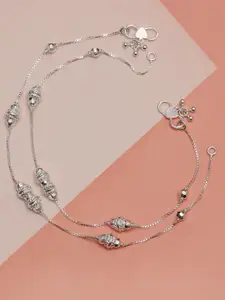LeCalla 925 Sterling Silver-Plated Anklet