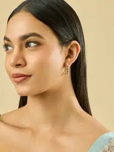 Kushal's Fashion Jewellery Rhodium Plated Zircon Embellished Bridal Adjustable Finger Ring