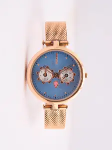 Chumbak Women Mint Dial Hoot Mesh Strap Watch