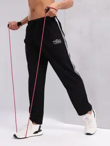HRX by Hrithik Roshan Rapid-Dry Track Pants With Side Striped Detail