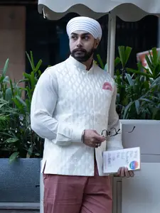 KISAH Woven Design Nehru Jackets