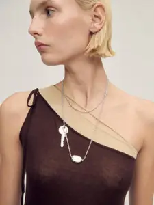 MANGO Women Key Pendant Chain