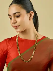 Kushal's Fashion Jewellery Copper Gold-Plated Antique Necklace