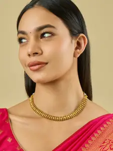 Kushal's Fashion Jewellery Gold-Plated Antique Necklace