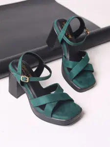 Monrow Suede Platform Sandals