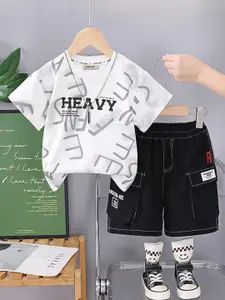 INCLUD Boys Printed Short Sleeves T-shirt With Shorts