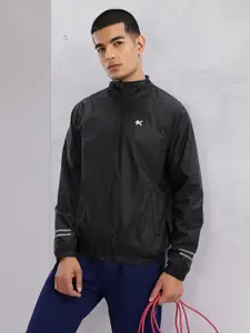 HRX by Hrithik Roshan Mock Collar Rapid-Dry Training Jacket with Reflective Elements