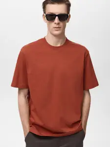 MANGO MAN Drop-Shoulder Sleeves Relaxed Fit T-shirt