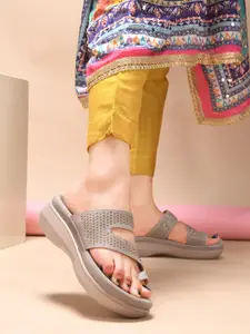 SHUZ TOUCH Embellished Platform Sandals