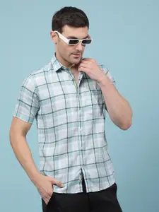 Crimsoune Club Men Slim Fit Tartan Checks Casual Shirt