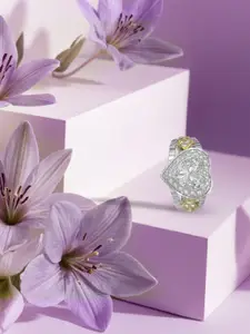 ANAYRA 92.5 Sterling Silver Artificial Stones Studded Finger Ring